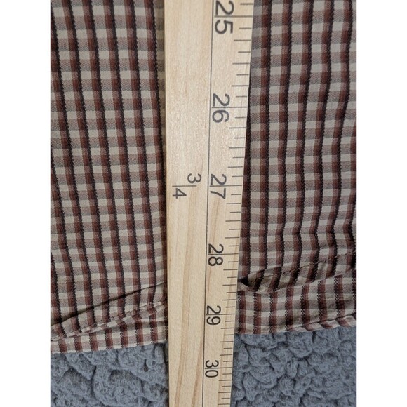 Columbia Button-Up Shirt Mens XXL Brown Plaid Long Sleeve Outdoor Cotton Stretch - Picture 7 of 10
